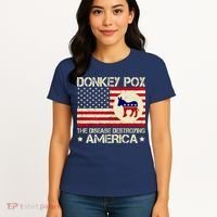 Donkey Pox The Disease Destroying America Funny Anti Biden Women's T-Shirt thumb 4