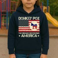 Donkey Pox The Disease Destroying America Funny Anti Biden Kids Hoodie thumb 3