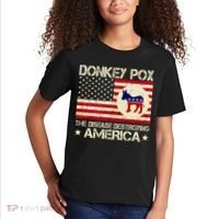 Donkey Pox The Disease Destroying America Funny Anti Biden Kids T-Shirt thumb 2