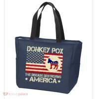 Donkey Pox The Disease Destroying America Funny Anti Biden Tote Bag thumb 3