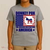 Donkey Pox The Disease Destroying America Vintage USA Funny T-Shirt thumb 4