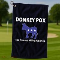 Donkey Pox The Disease Killing America Golf Towel thumb 1