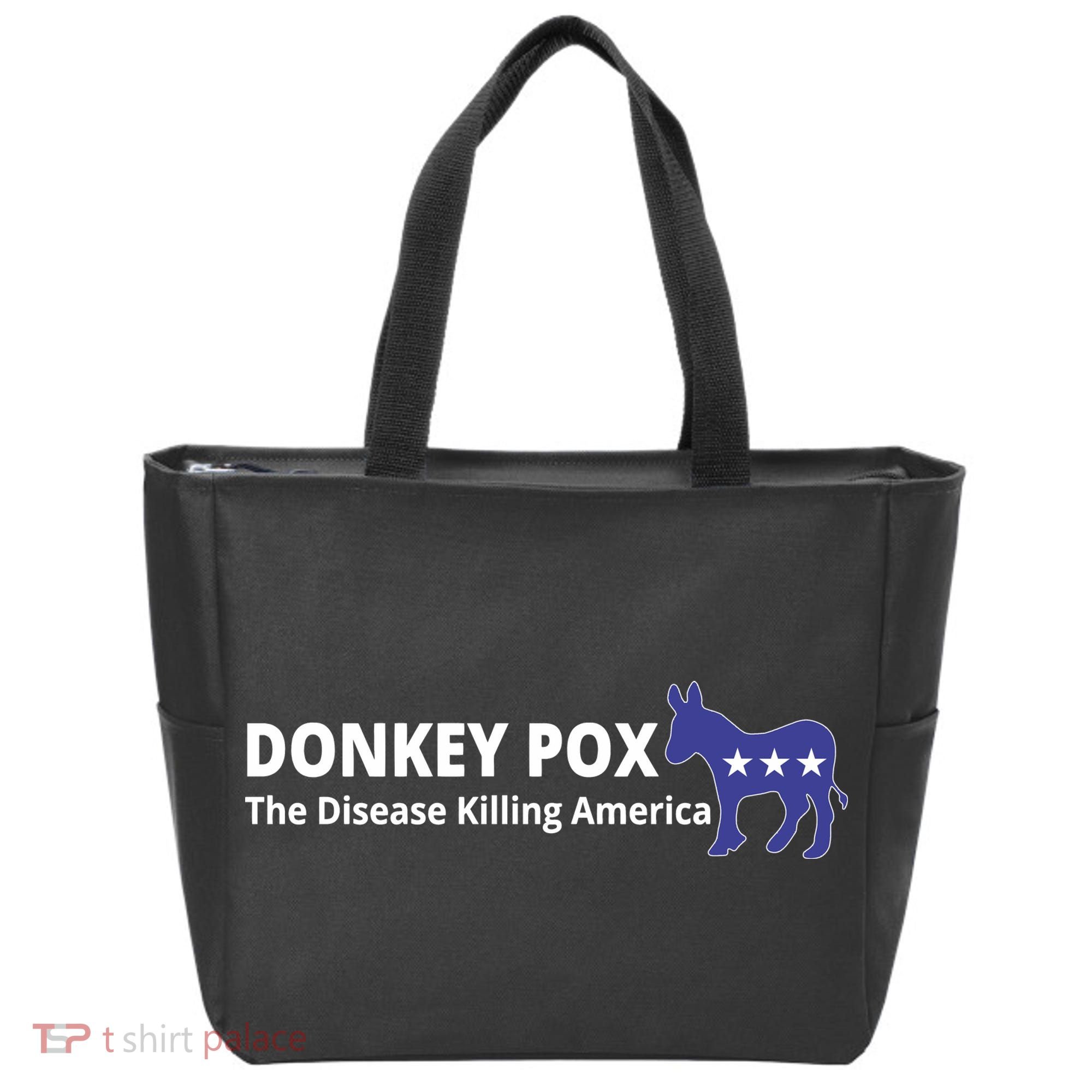Donkey Pox The Disease Killing America Funny Tote Bag