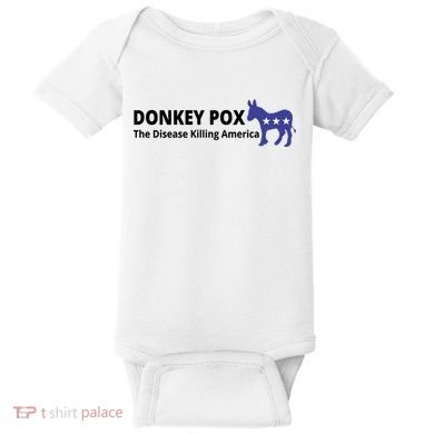 Donkey Pox The Disease Killing America Funny Baby Bodysuit