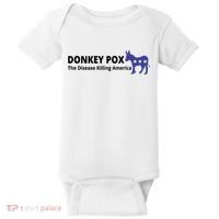 Donkey Pox The Disease Killing America Funny Baby Bodysuit thumb 0