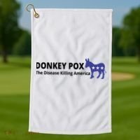 Donkey Pox The Disease Killing America Funny Golf Towel thumb 1