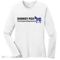 Donkey Pox The Disease Killing America Funny Women's Long Sleeve Shirt thumb 0