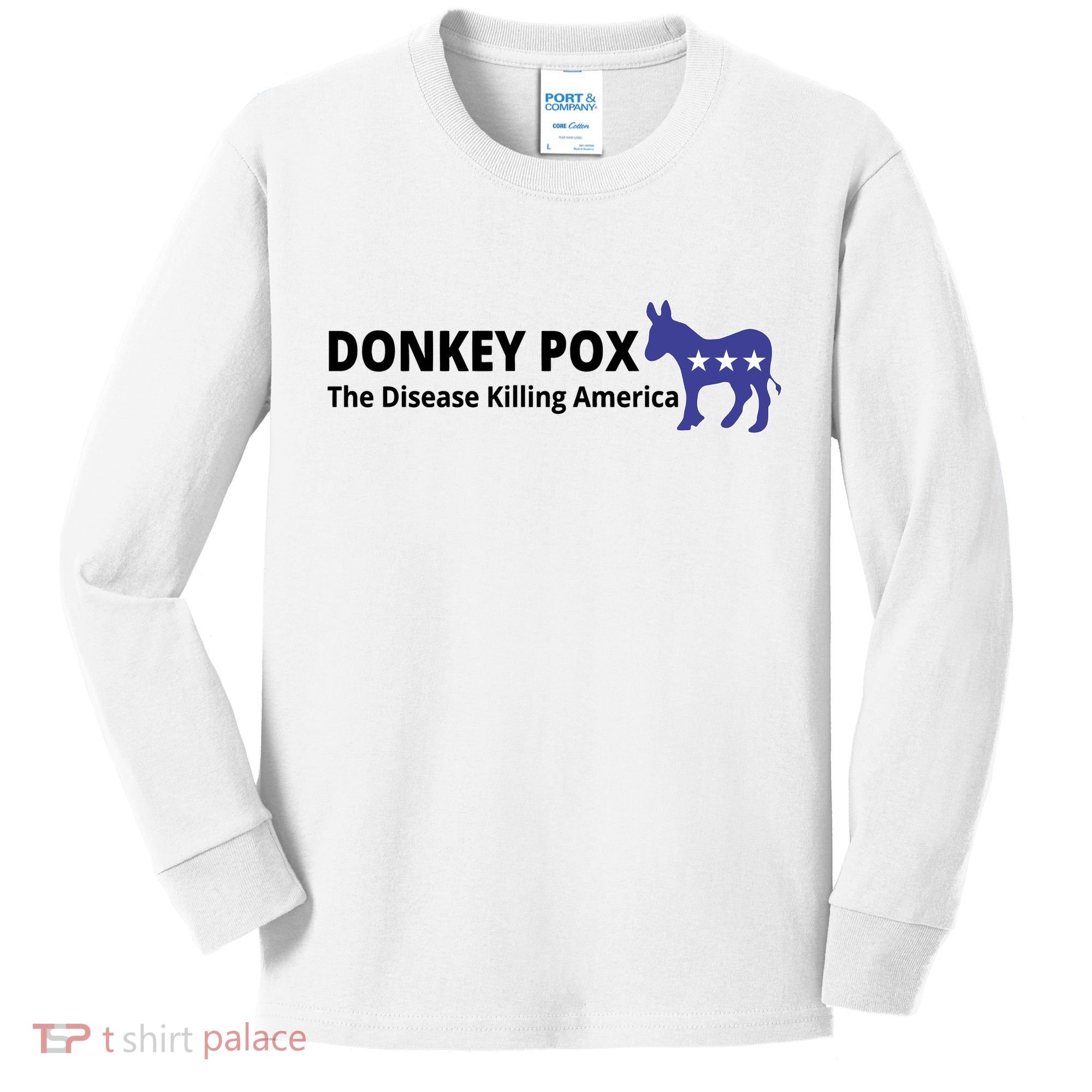 Donkey Pox The Disease Killing America Funny Kids Long Sleeve Shirt