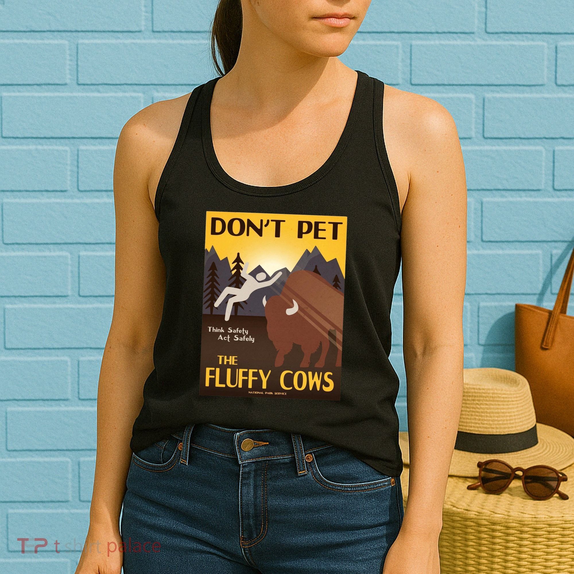 Dont Pet The Fluffy Cows Women's Tank Top