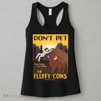 Dont Pet The Fluffy Cows Women's Tank Top thumb 3