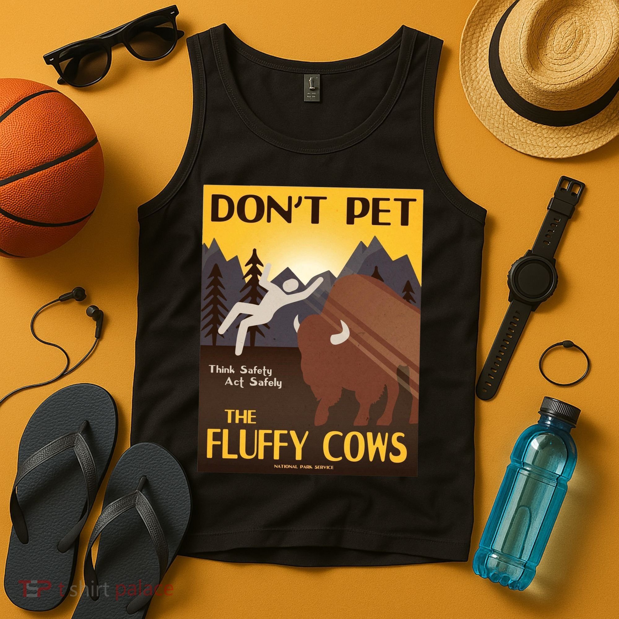 Dont Pet The Fluffy Cows Tank Top
