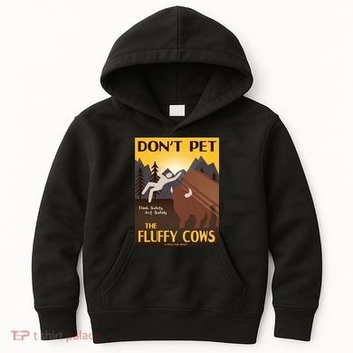 Dont Pet The Fluffy Cows Kids Hoodie