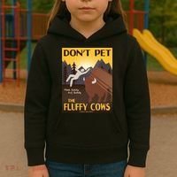 Dont Pet The Fluffy Cows Kids Hoodie thumb 3