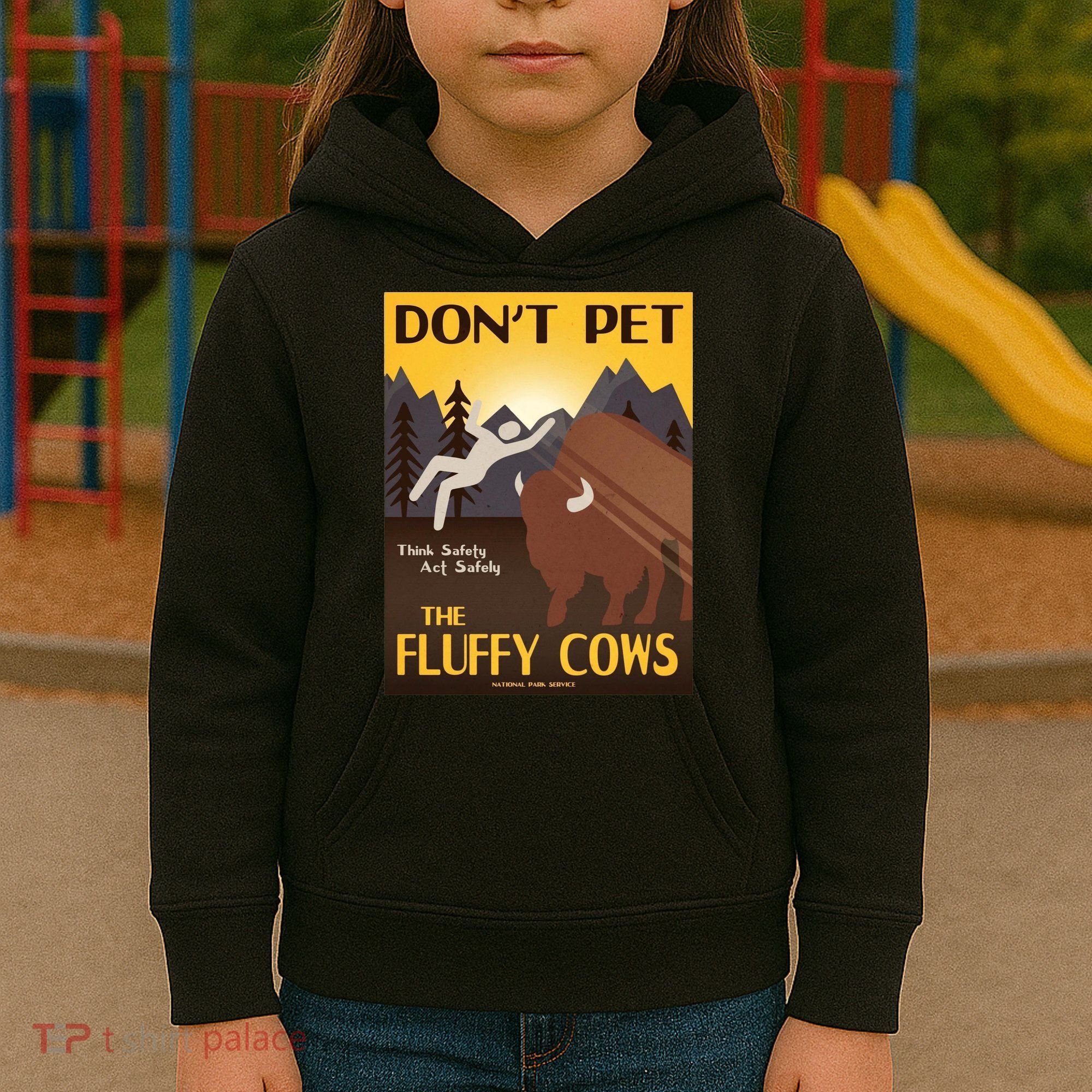 Dont Pet The Fluffy Cows Kids Hoodie