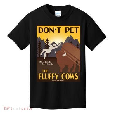 Dont Pet The Fluffy Cows Kids T-Shirt