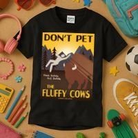 Dont Pet The Fluffy Cows Kids T-Shirt thumb 3