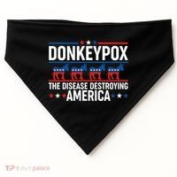 Donkey Pox The Disease Destroying America USA-Made Doggie Bandana thumb 0