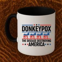 Donkey Pox The Disease Destroying America Coffee Mug thumb 2