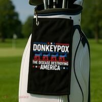 Donkey Pox The Disease Destroying America Golf Towel thumb 2