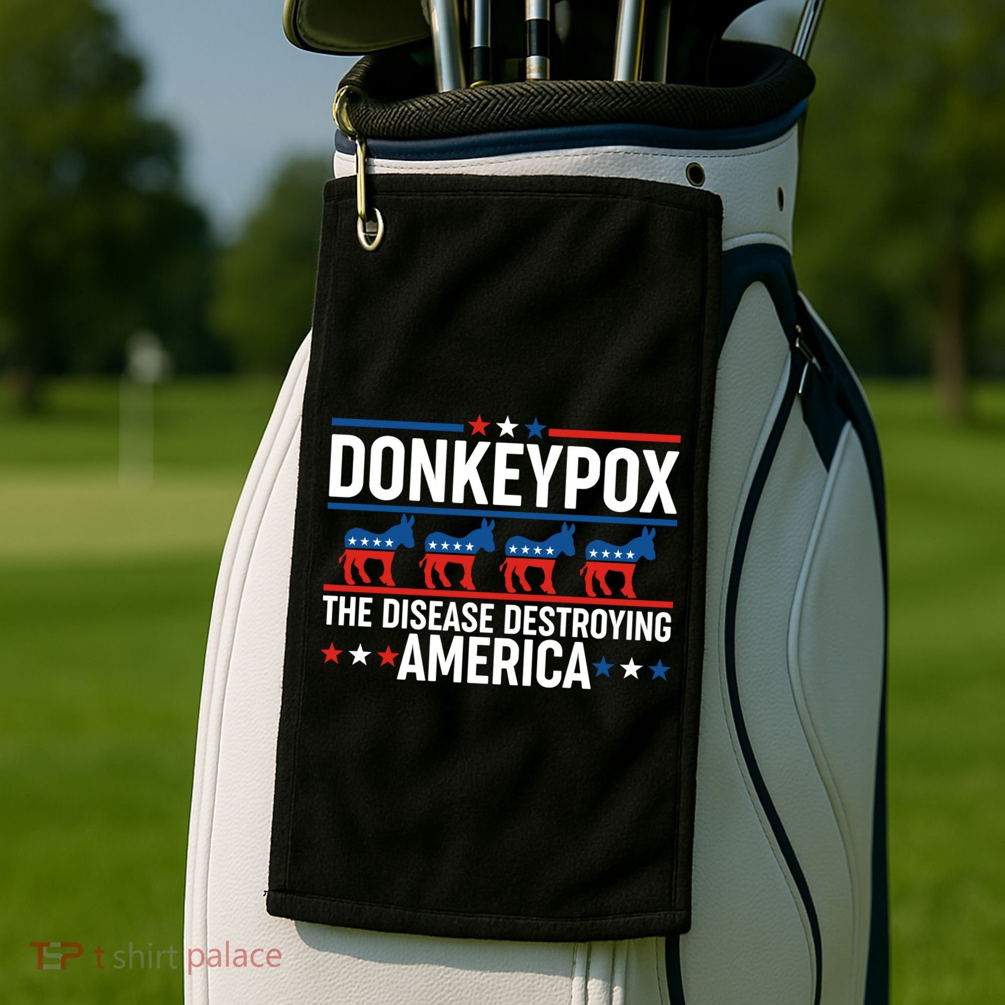 Donkey Pox The Disease Destroying America Golf Towel