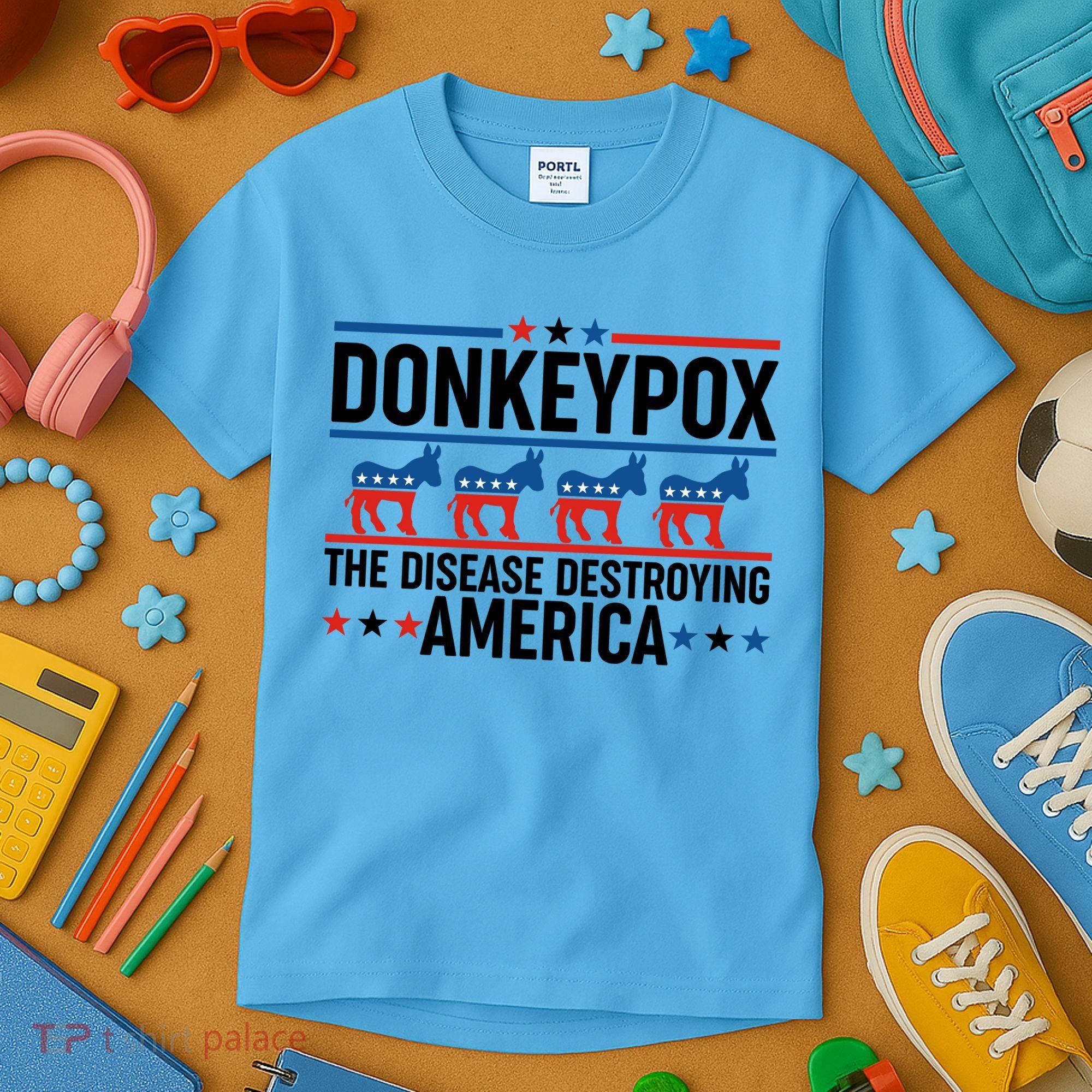 Donkey Pox The Disease Destroying America Kids T-Shirt