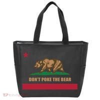 Don’t Poke The Bear California Republic Funny Tote Bag thumb 0