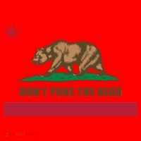 Don’t Poke The Bear California Republic Funny Santa Hat thumb 1