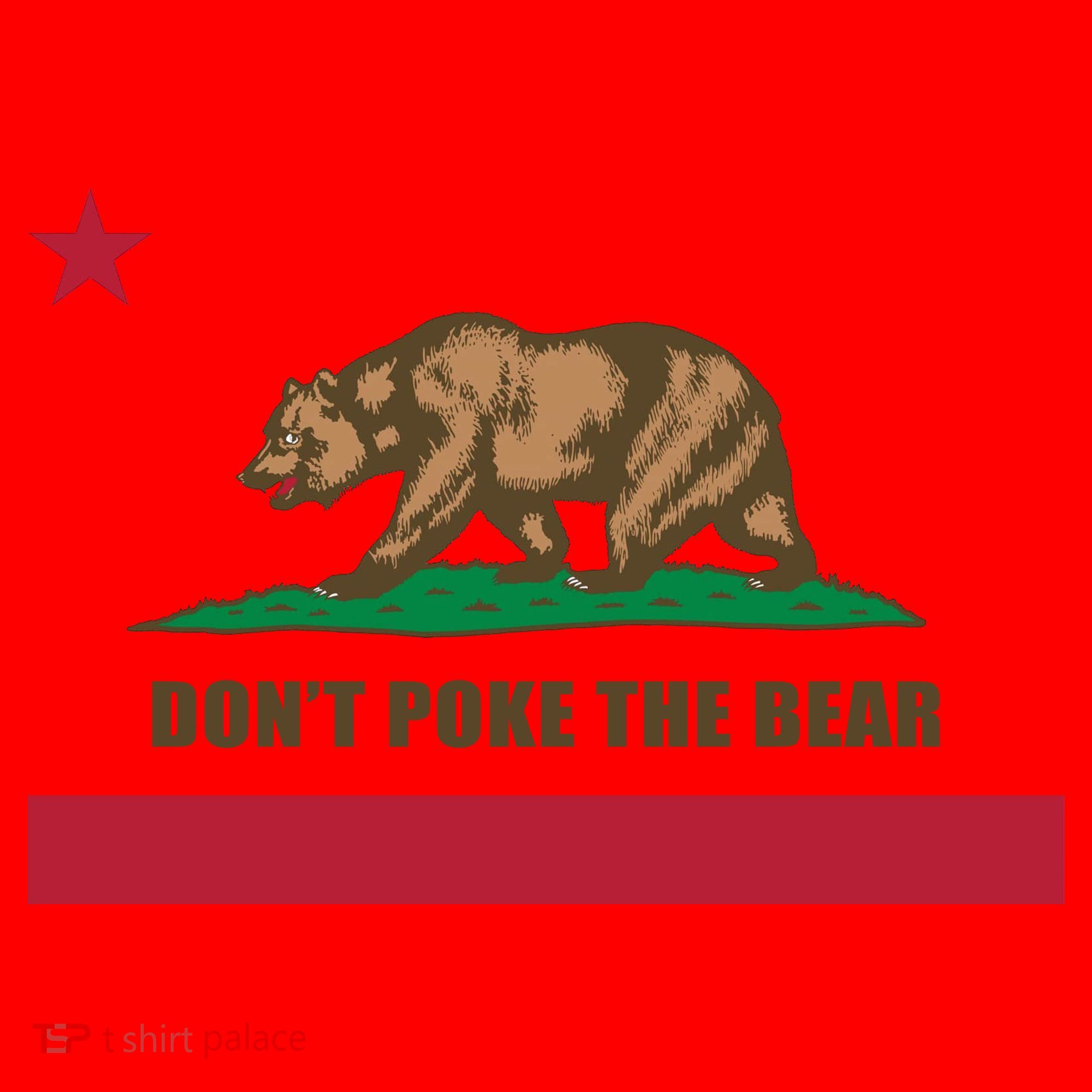 Don’t Poke The Bear California Republic Funny Santa Hat