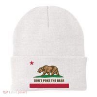 Don’t Poke The Bear California Republic Funny Beanie thumb 0