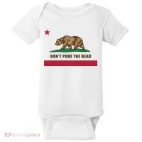 Don’t Poke The Bear California Republic Funny Baby Bodysuit thumb 0