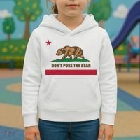 Don’t Poke The Bear California Republic Funny Kids Hoodie thumb 3
