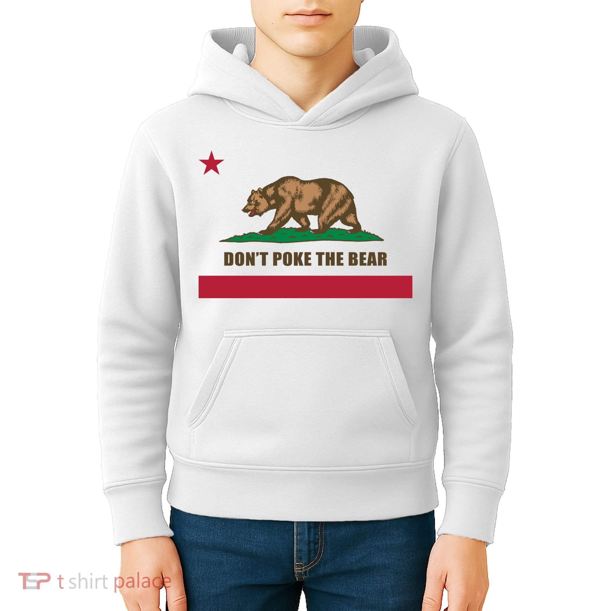 Don’t Poke The Bear California Republic Funny Kids Hoodie