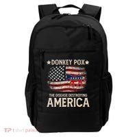 Donkey Pox The Disease Destroying America Funny Donkeypox Flag Backpack thumb 0
