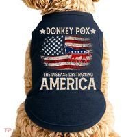Donkey Pox The Disease Destroying America Funny Donkeypox Flag Doggie Tank thumb 0