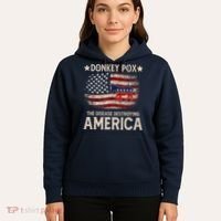 Donkey Pox The Disease Destroying America Funny Donkeypox Flag Hoodie thumb 5
