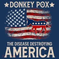 Donkey Pox The Disease Destroying America Funny Donkeypox Flag Women's Hoodie thumb 2