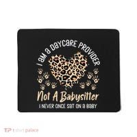 Daycare Provider Teacher Childcare Worker Leopard Heart Fun Mousepad thumb 0