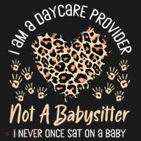 Daycare Provider Teacher Childcare Worker Leopard Heart Fun Mousepad thumb 1