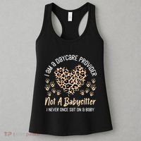 Daycare Provider Teacher Childcare Worker Leopard Heart Fun Women's Tank Top thumb 3