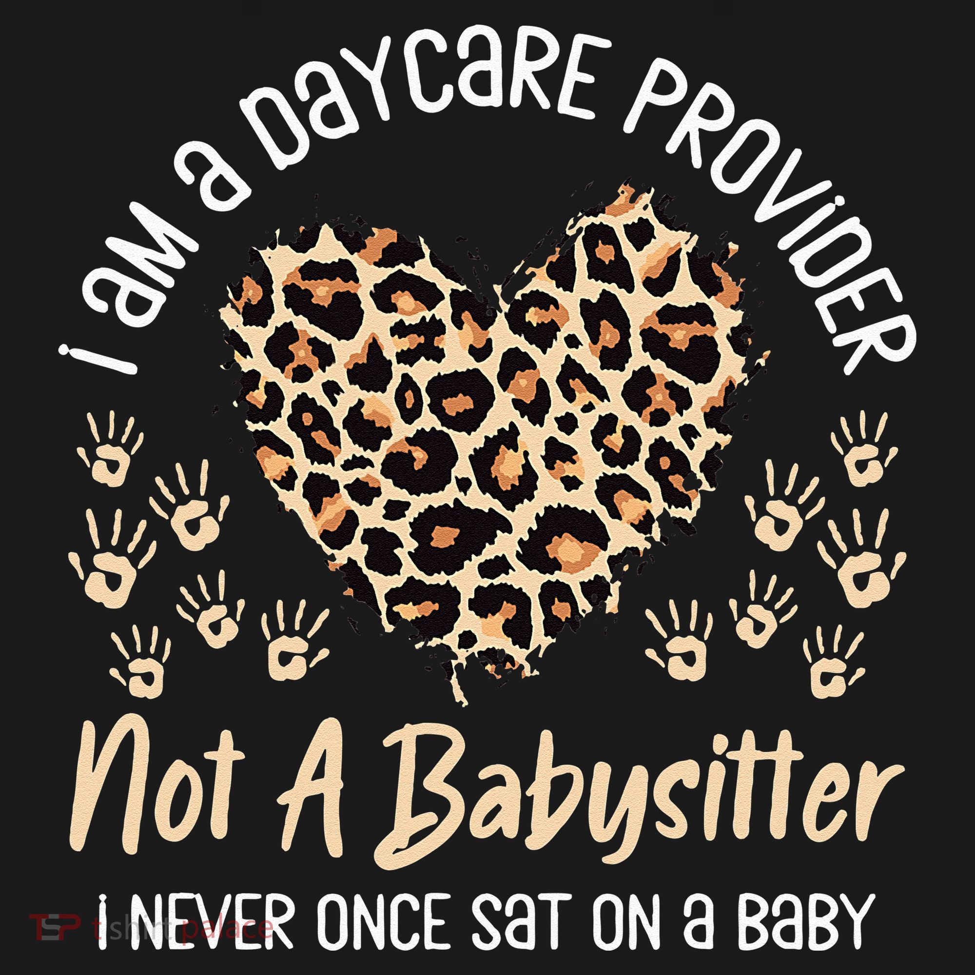 Daycare Provider Teacher Childcare Worker Leopard Heart Fun Women's Tank Top