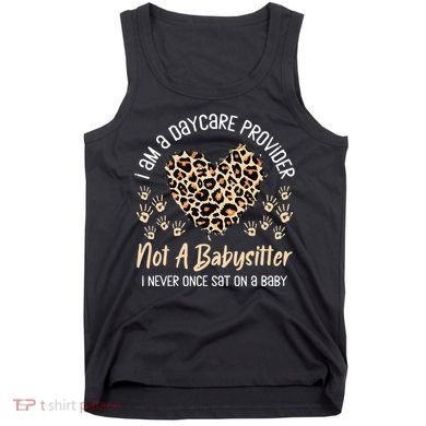 Daycare Provider Teacher Childcare Worker Leopard Heart Fun Tank Top