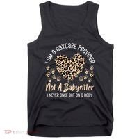 Daycare Provider Teacher Childcare Worker Leopard Heart Fun Tank Top thumb 0