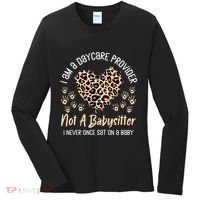 Daycare Provider Teacher Childcare Worker Leopard Heart Fun Women's Long Sleeve Shirt thumb 0