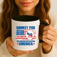 Donkey Pox The Disease Destroying America Coffee Mug thumb 3