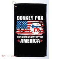 Donkey Pox The Disease Destroying America Golf Towel thumb 0