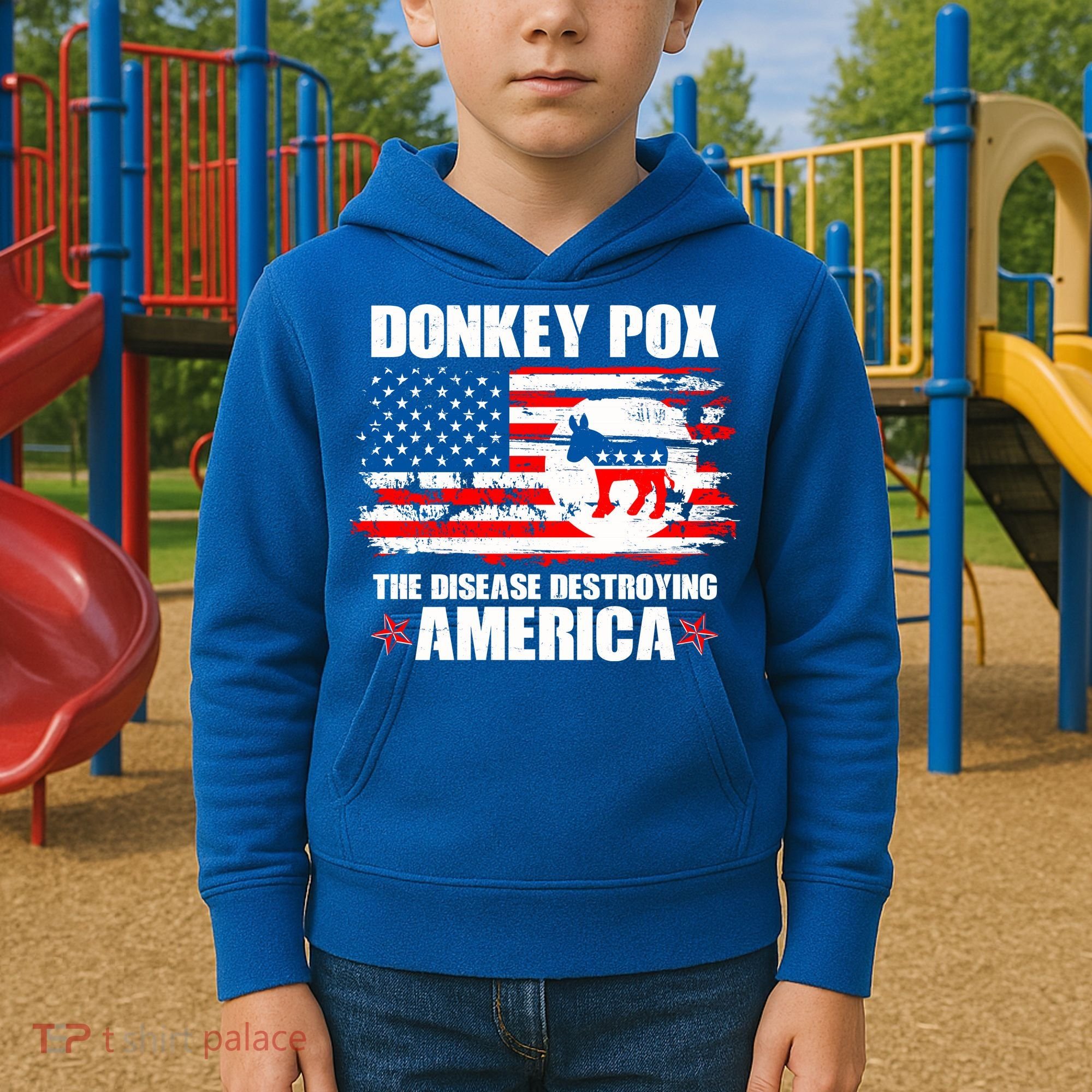Donkey Pox The Disease Destroying America Kids Hoodie