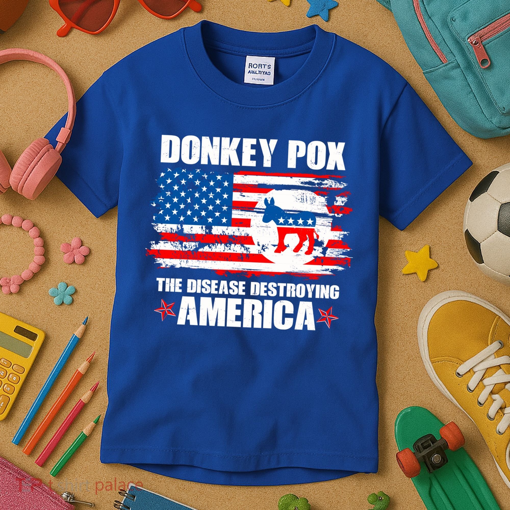 Donkey Pox The Disease Destroying America Kids T-Shirt