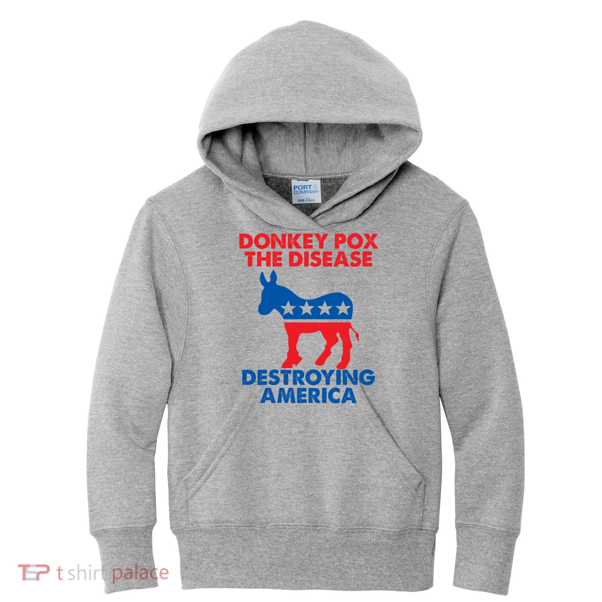 Donkey Pox The Disease Destroying America DonkeyPox Kids Hoodie