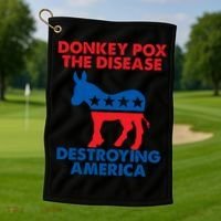 Donkey Pox The Disease Destroying America DonkeyPox Golf Towel thumb 1