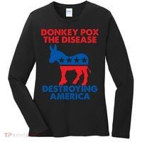 Donkey Pox The Disease Destroying America DonkeyPox Women's Long Sleeve Shirt thumb 0